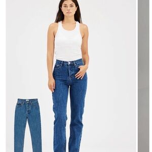 Women's Straight Leg Blue Jeans